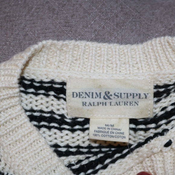 NWT RALPH LAUREN Denium and Supply Fringe Sweater - Picture 4 of 6